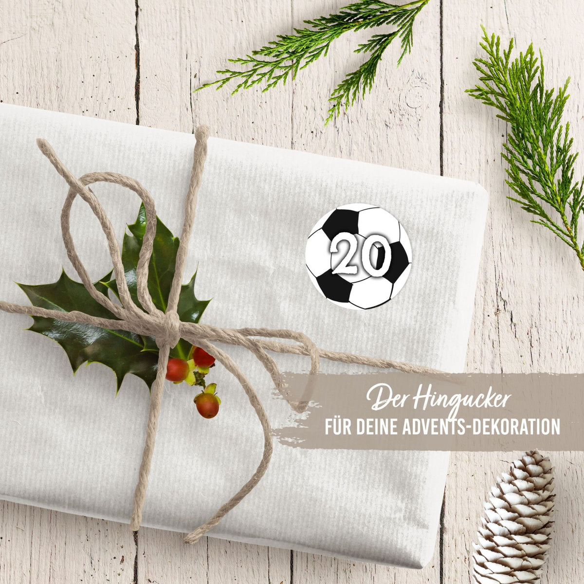 Adventskalender Zahlensticker Fussball