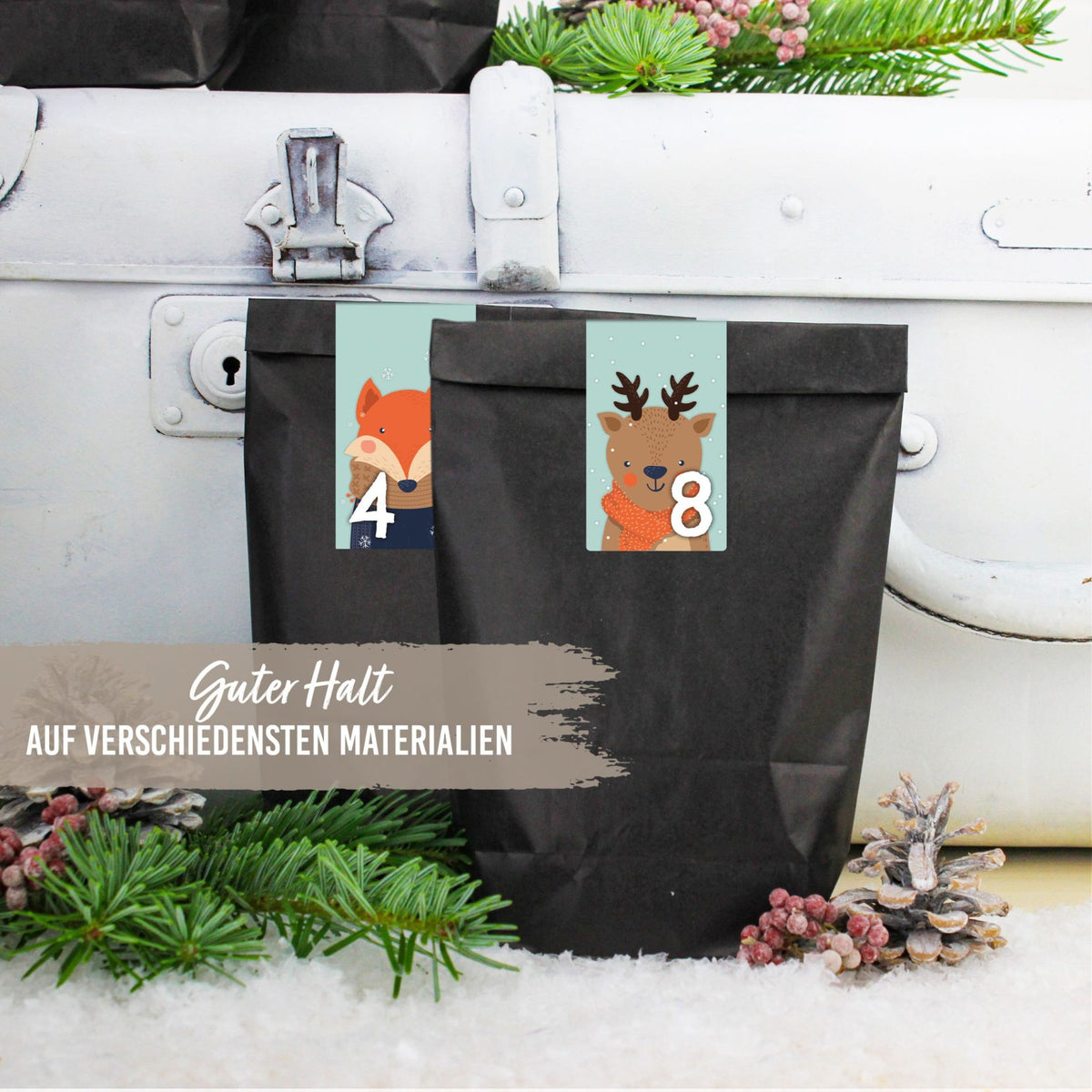Adventskalender Zahlensticker Waldtiere