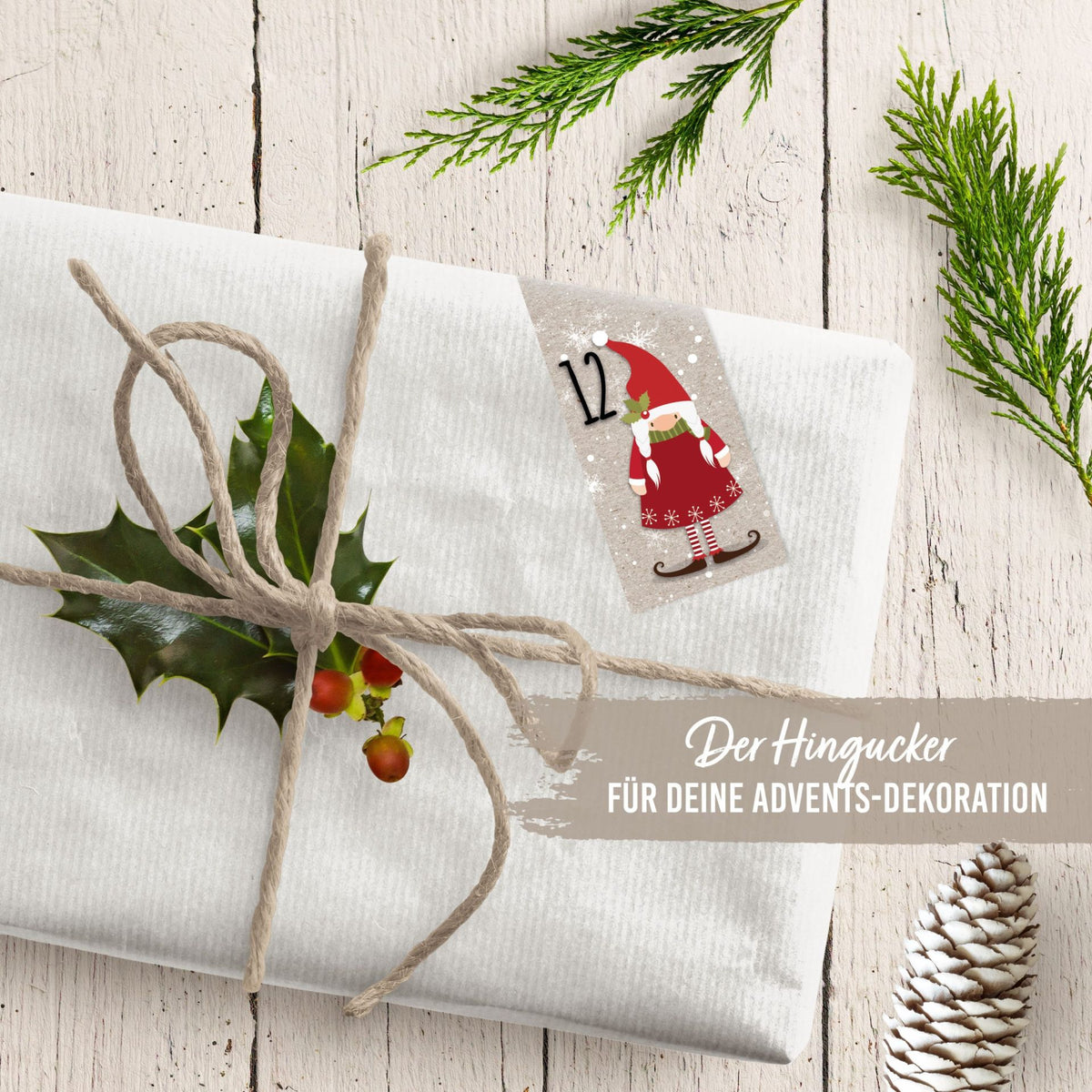 Adventskalender Zahlensticker Nikolaus