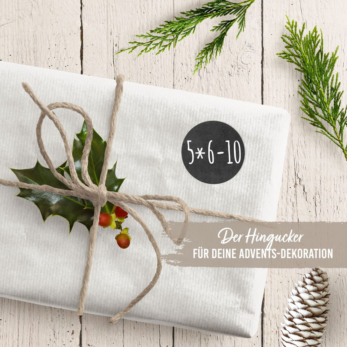 Adventskalender Zahlensticker Matheaufgaben Schwarz