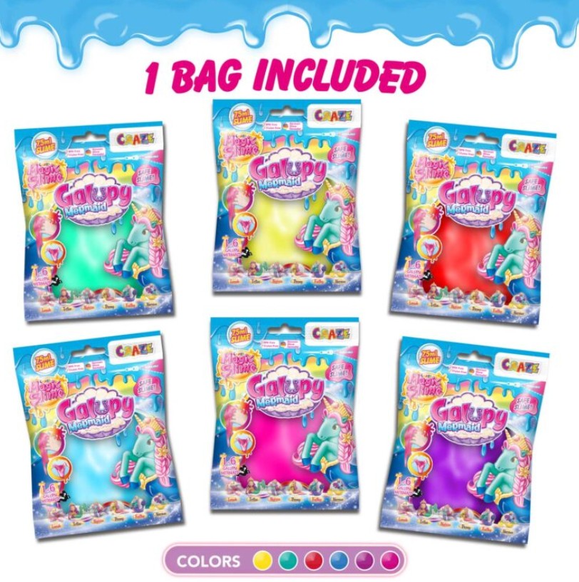 CRAZE Magic Slime Galupy Mermaid im Beutel