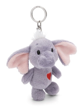 Schlüsselanhänger Plüsch Elefant mit Herz