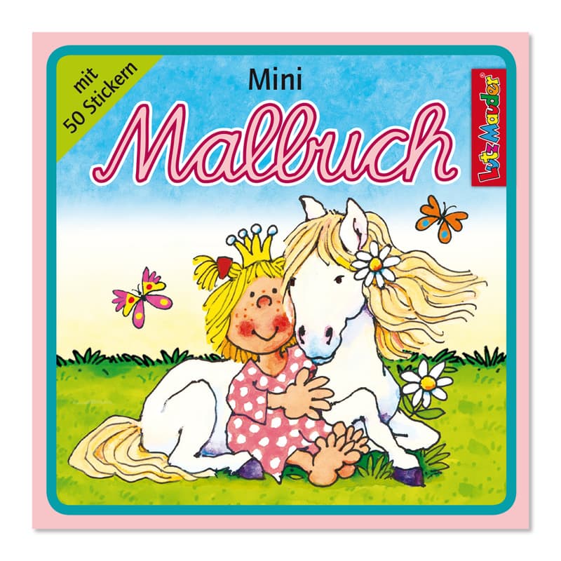 Mini Malbuch Mädchen mit Sticker assortiert