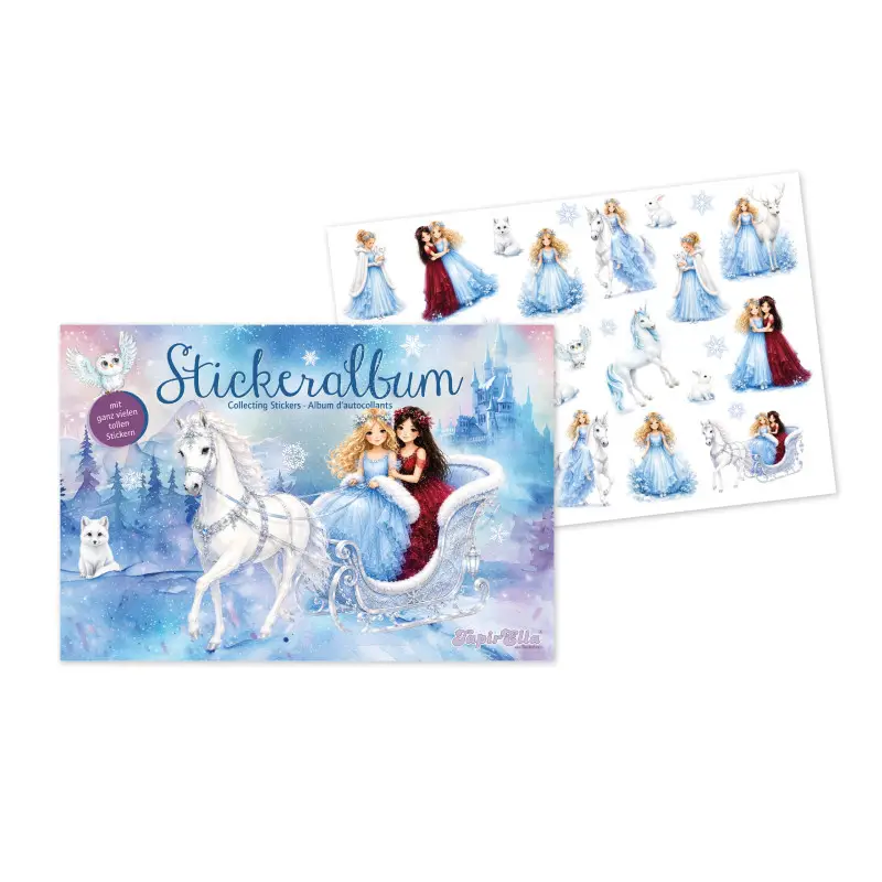 Stickeralbum mit Stickern Eisprinzessin