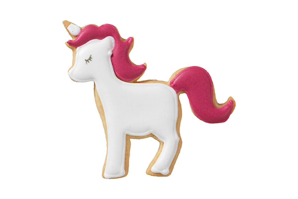 Edelstahl Ausstechform Einhorn mit Prägung