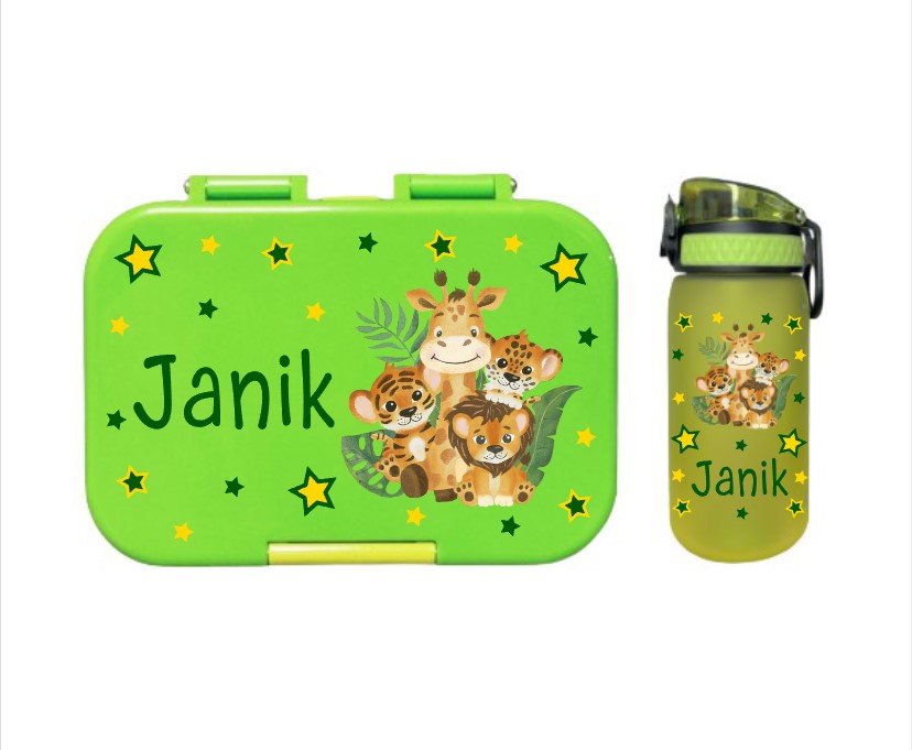 SET Znünibox und Trinkflasche Baurelia Box Mini mit Ion8 400ml Grün