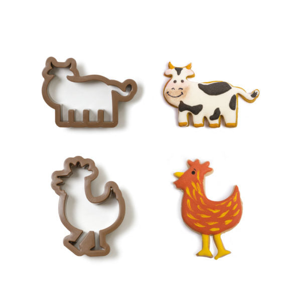 Ausstechformen Set Decora Kuh und Huhn