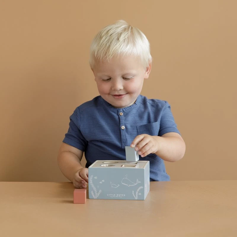 Little Dutch Holz Formen Steckspiel Blau