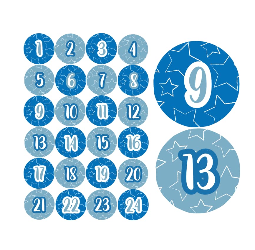 Adventskalender Zahlensticker 47