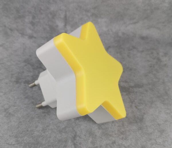 Nachtlicht Steckdose Stern LED Gelb