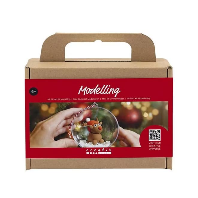 Bastelset Modellieren Weihnachtskugeln Rentier