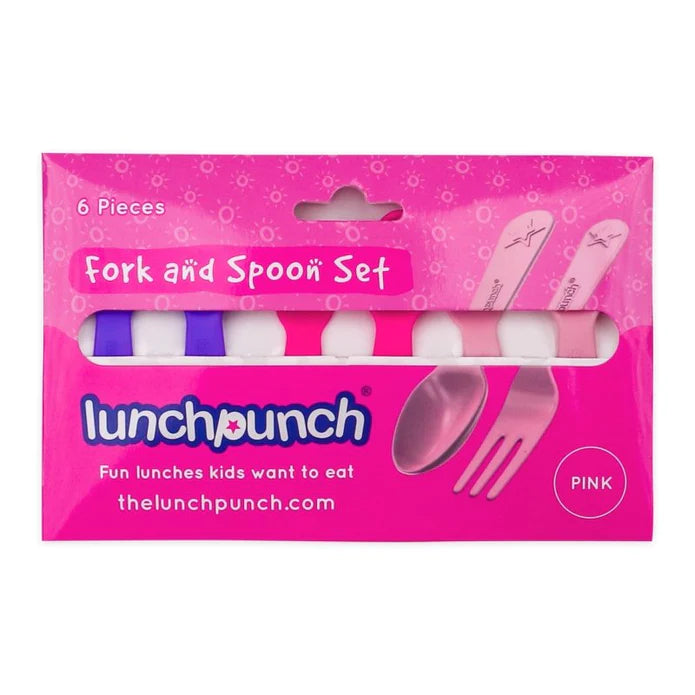 Mini Besteck Lunch Punch 6er Set Pink