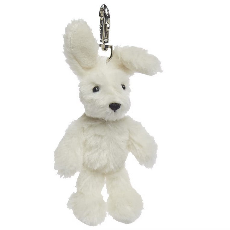 Schlüsselanhänger Plüsch Hase Weiss