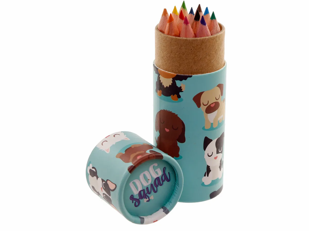 Mini Farbstifte Dose Hund