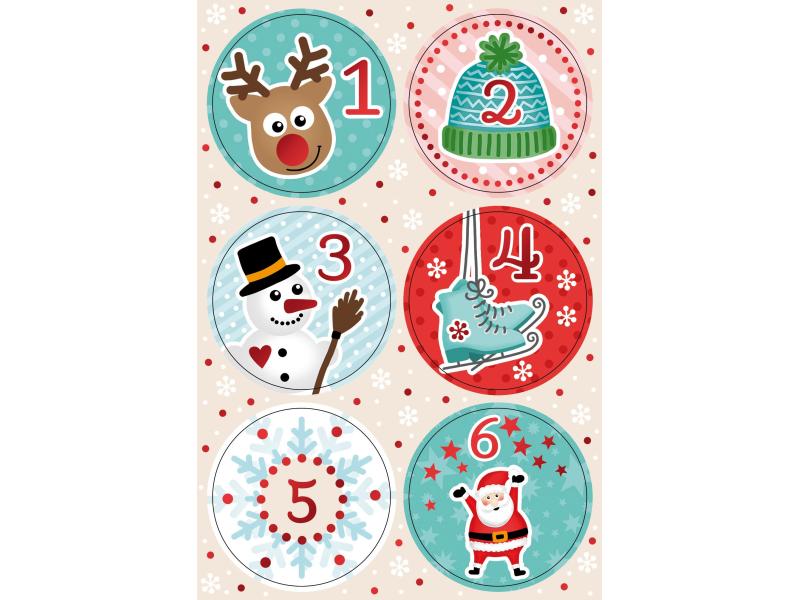 Adventskalender-Zahlen Winterfreude