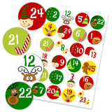Adventskalender Zahlensticker Wichtel und Freunde
