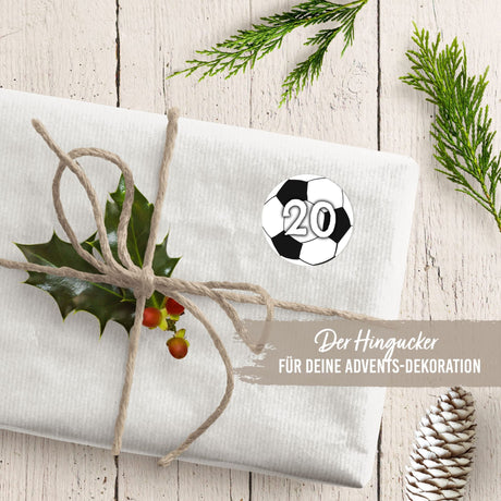 Adventskalender Zahlensticker Fussball