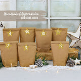 Adventskalender Zahlensticker Sternen Gold
