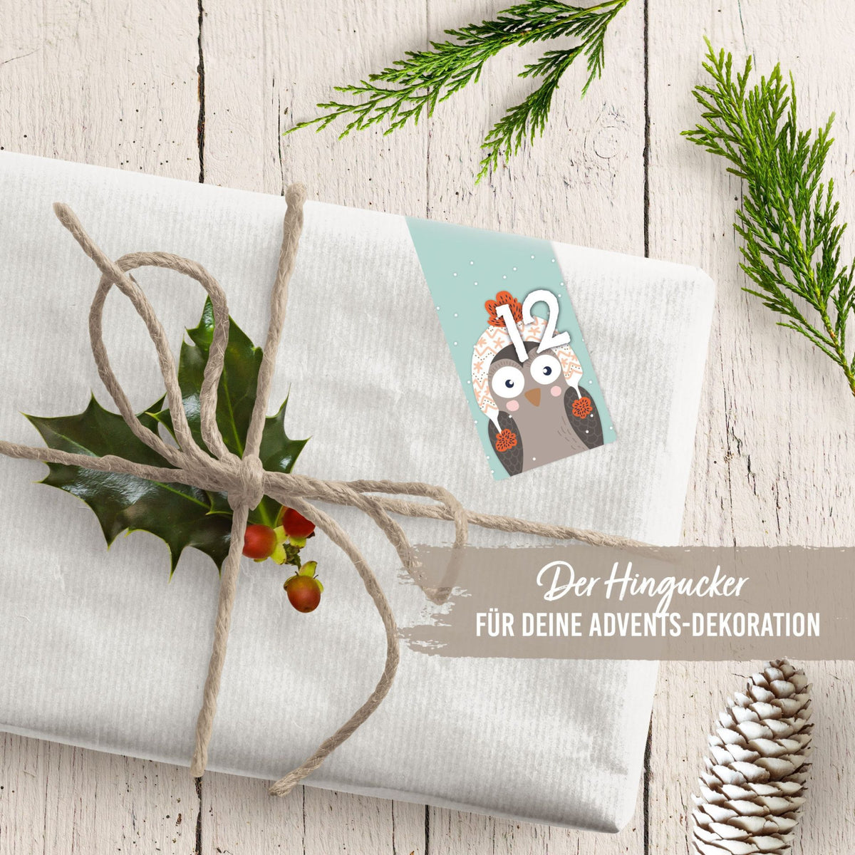 Adventskalender Zahlensticker Waldtiere