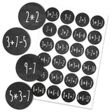 Adventskalender Zahlensticker Matheaufgaben Schwarz