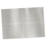 Adventskalender Zahlensticker Silber Metallic