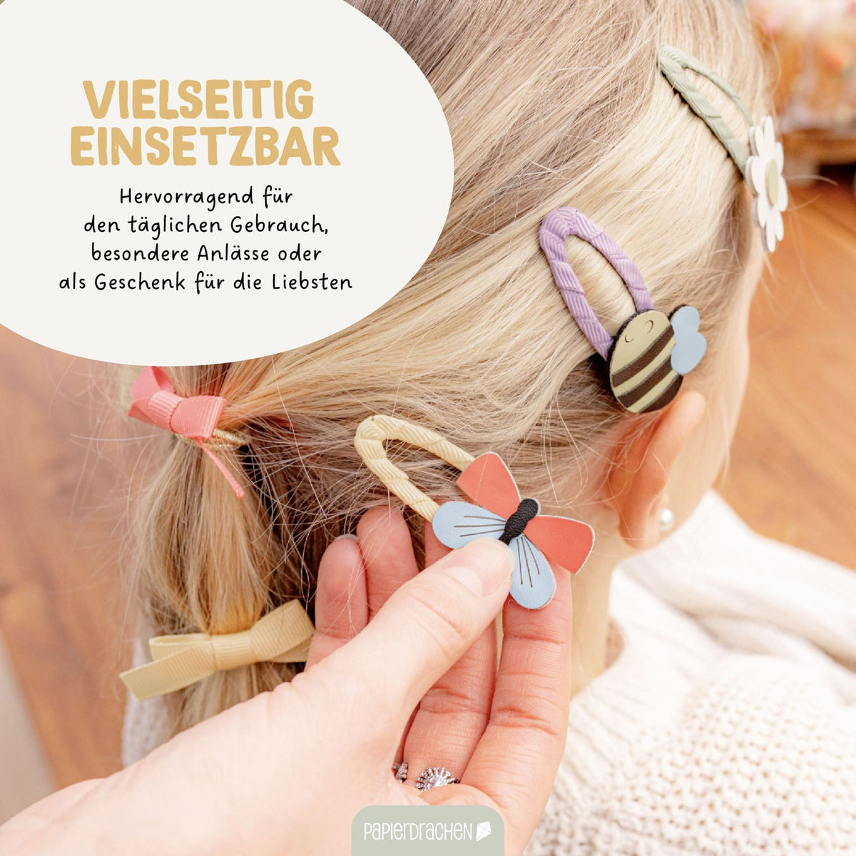 Haarspangen & Haargummies 48-teilig – Frühling