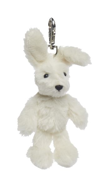Schlüsselanhänger Plüsch Hase creme