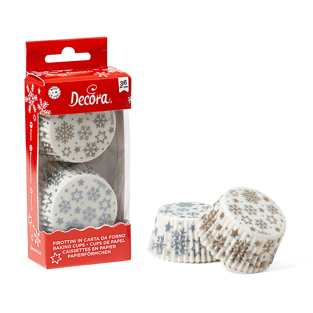Muffinförmchen Decora Stern Silber / Gold