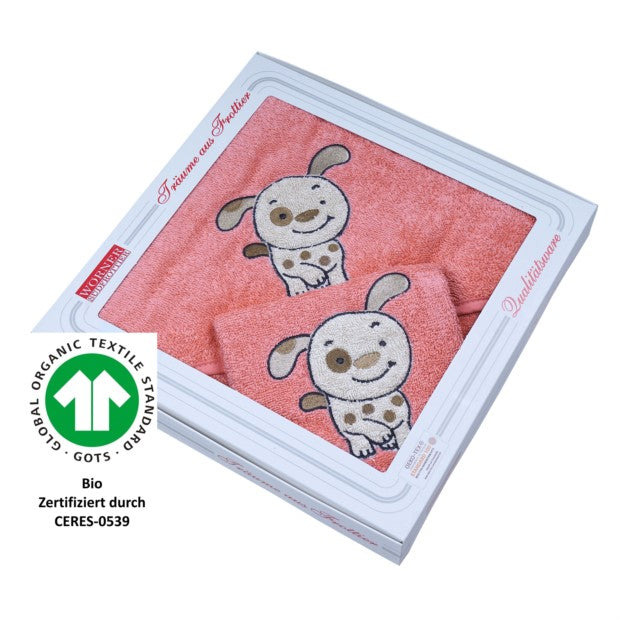 Baby Geschenk Set Hund Coral