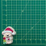 Badekugel handgemacht Weihnachten Bär mit Geschenk