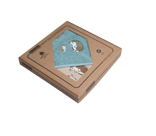 Baby Geschenk Set Igel Zweifarbig