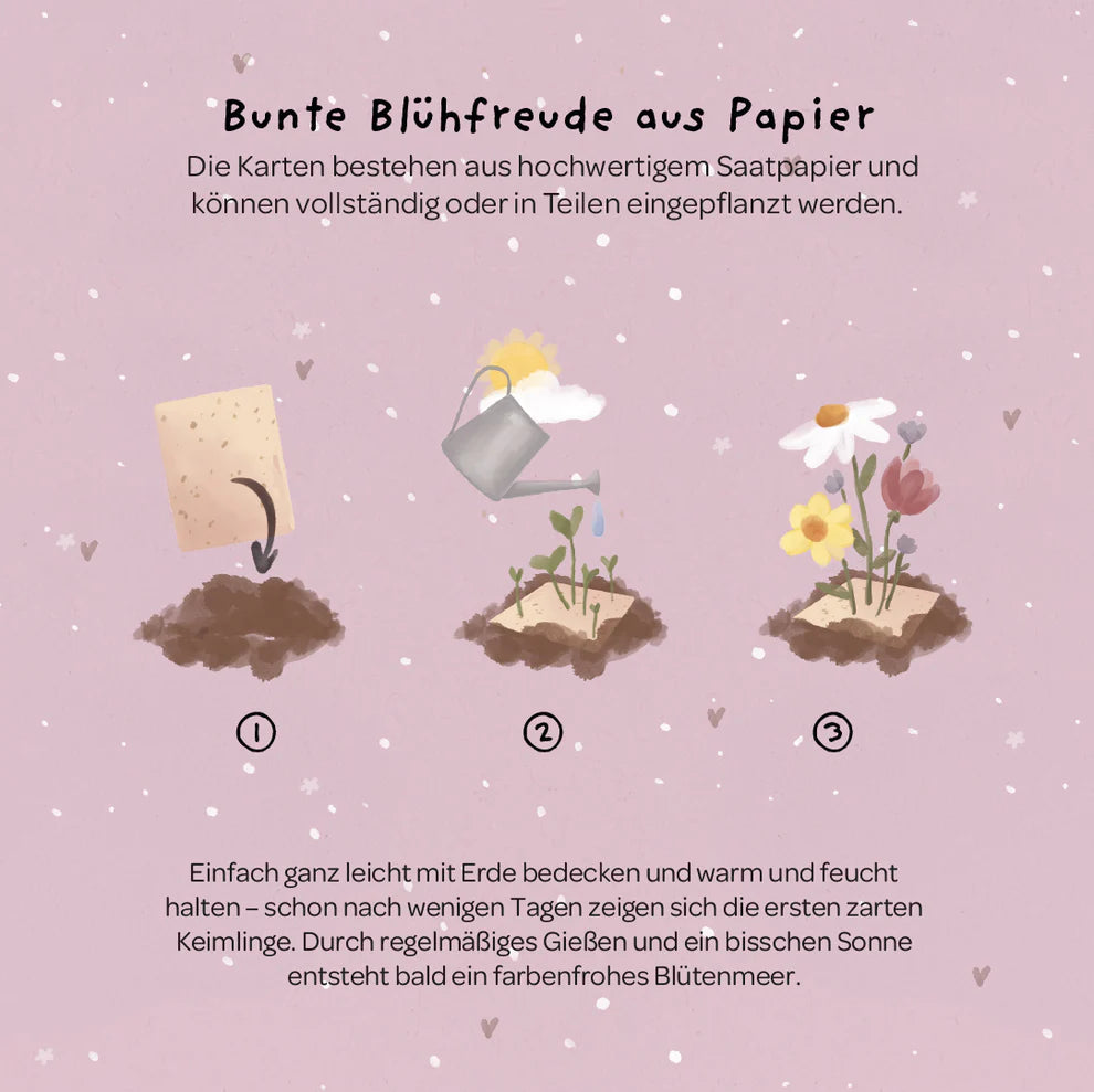 Saatsteckkarte Wünsche werden wahr