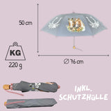 Kinder Regenschirm mit Farbwechsel Pferd