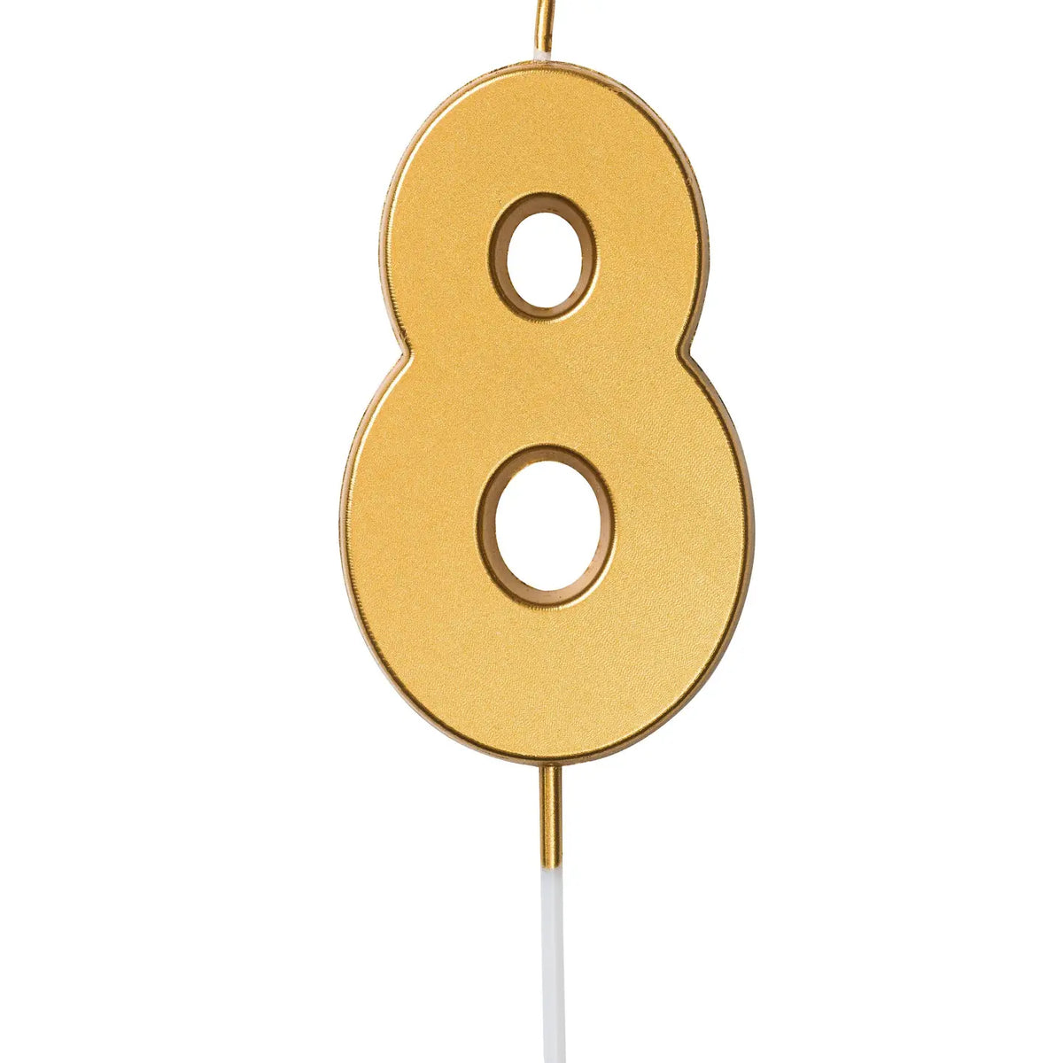 Geburtstagskerze Zahlenkerze Gold 8