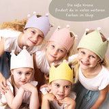 Kinder Musselinkrone mit goldenen Akzenten Beige