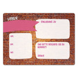 12 Einladungskarten Kindergeburtstag Graffiti Pink