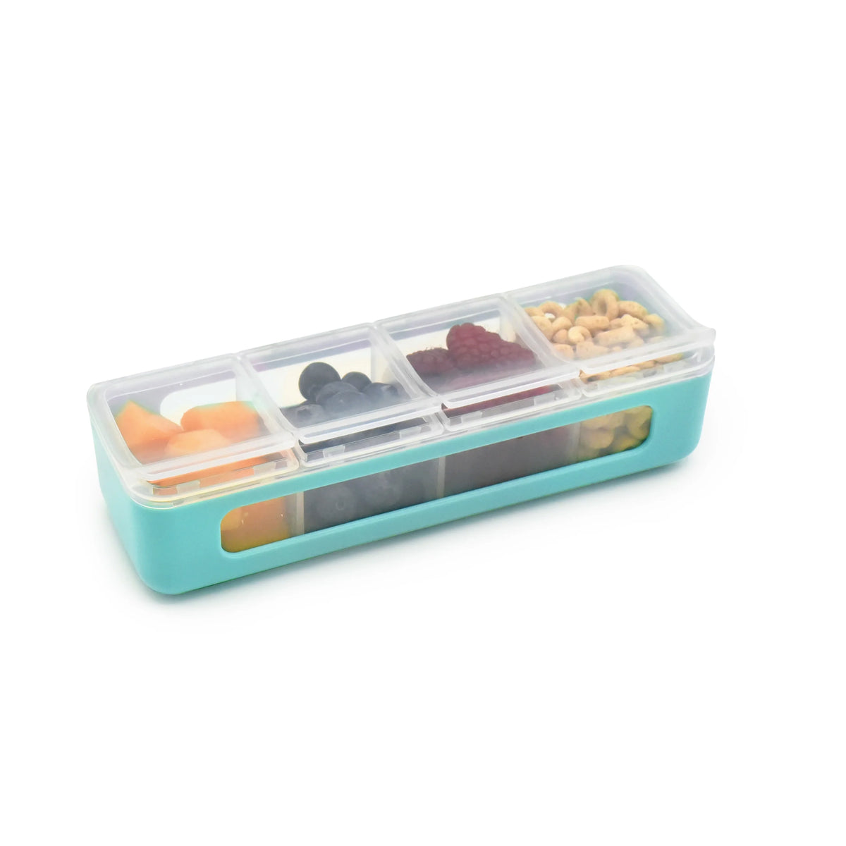 Znünibox Snackbox Melii mit 4 Fächern Türkis