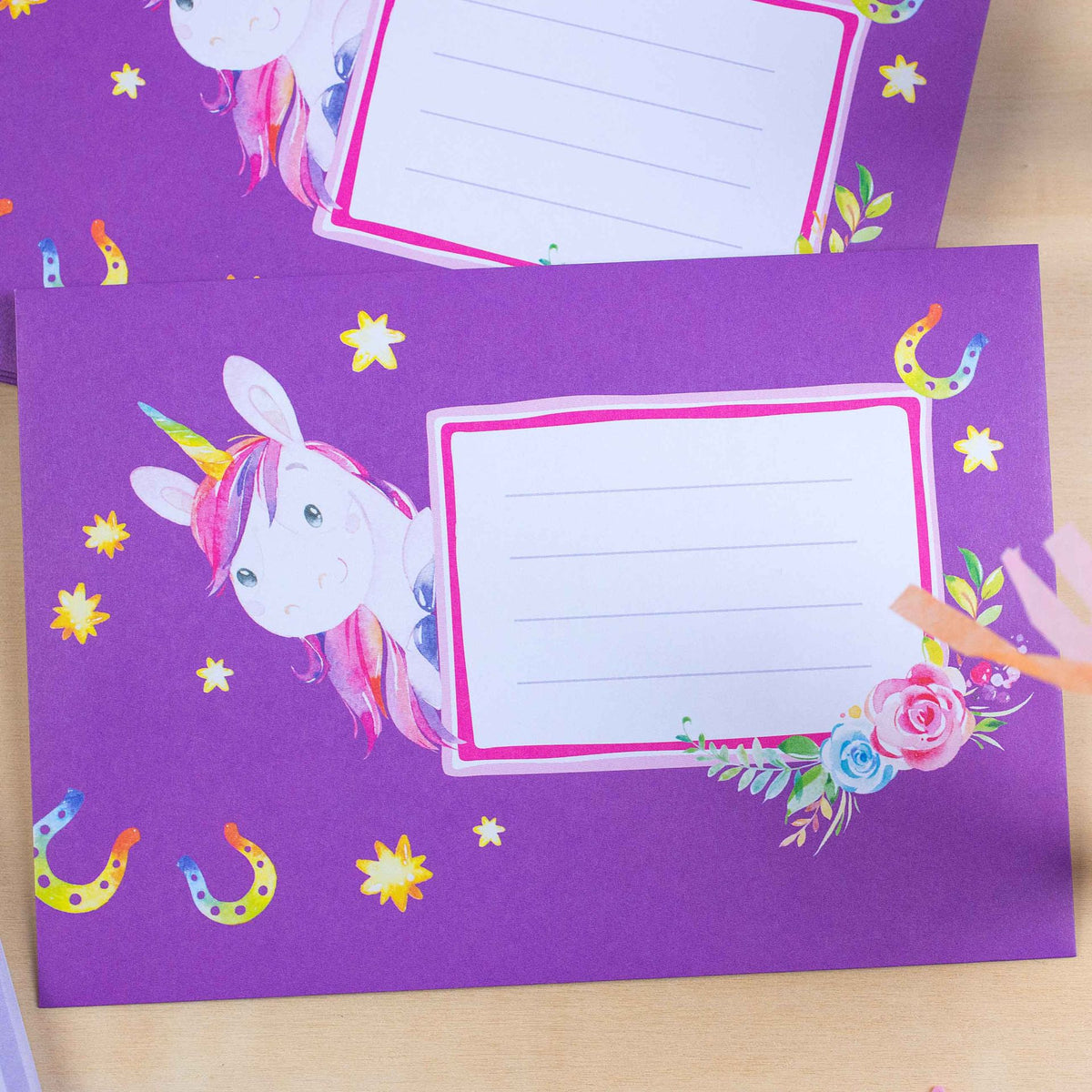 Briefblock Set Einhorn
