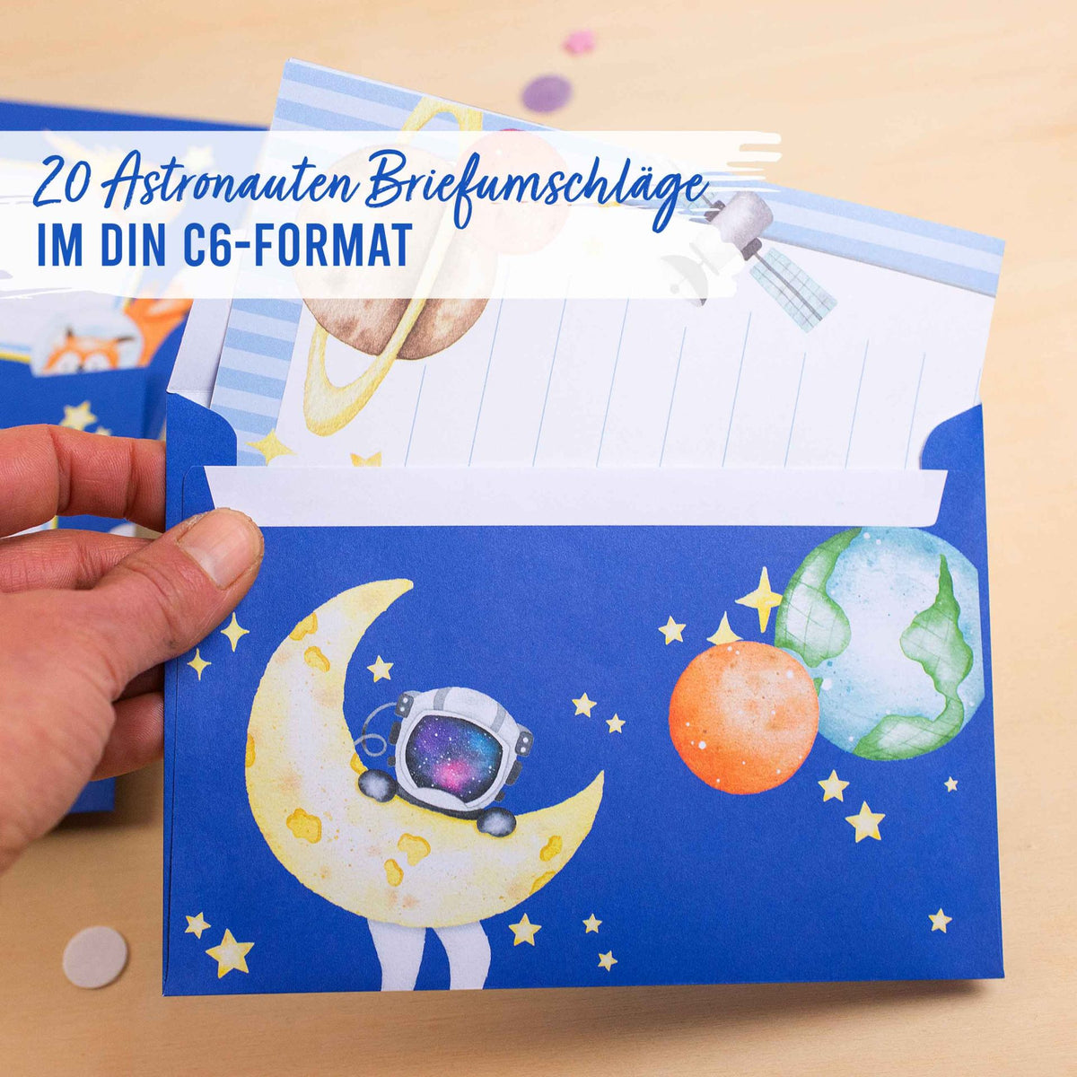 Briefblock Set Astronaut