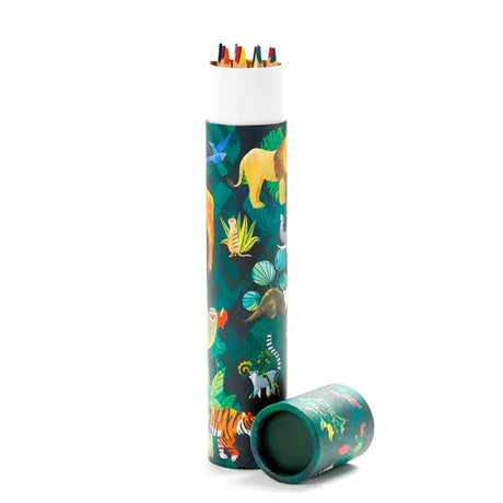 Farbstifte Dose gross Jungle