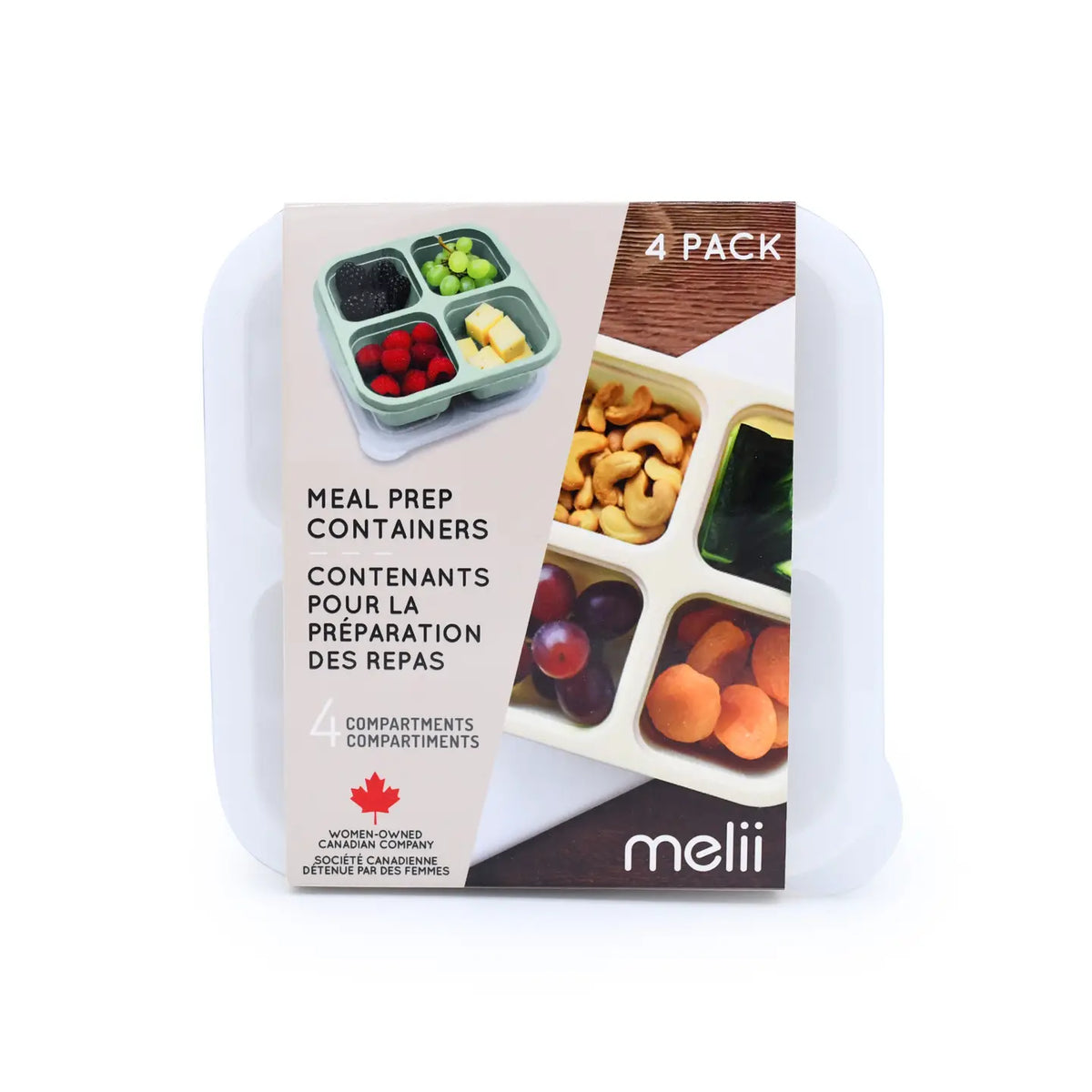 Znüniteller mit Deckel 4er Pack Melii Blau