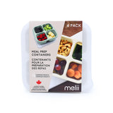 Znüniteller mit Deckel 4er Pack Melii Blau