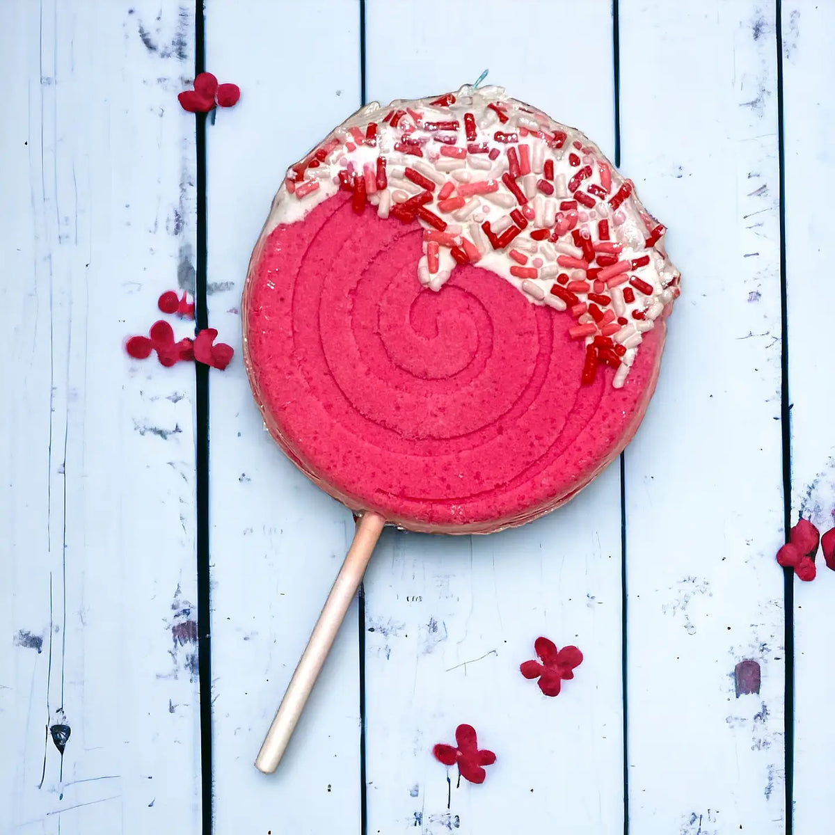 Badekugel handgemacht Lollipop Pink