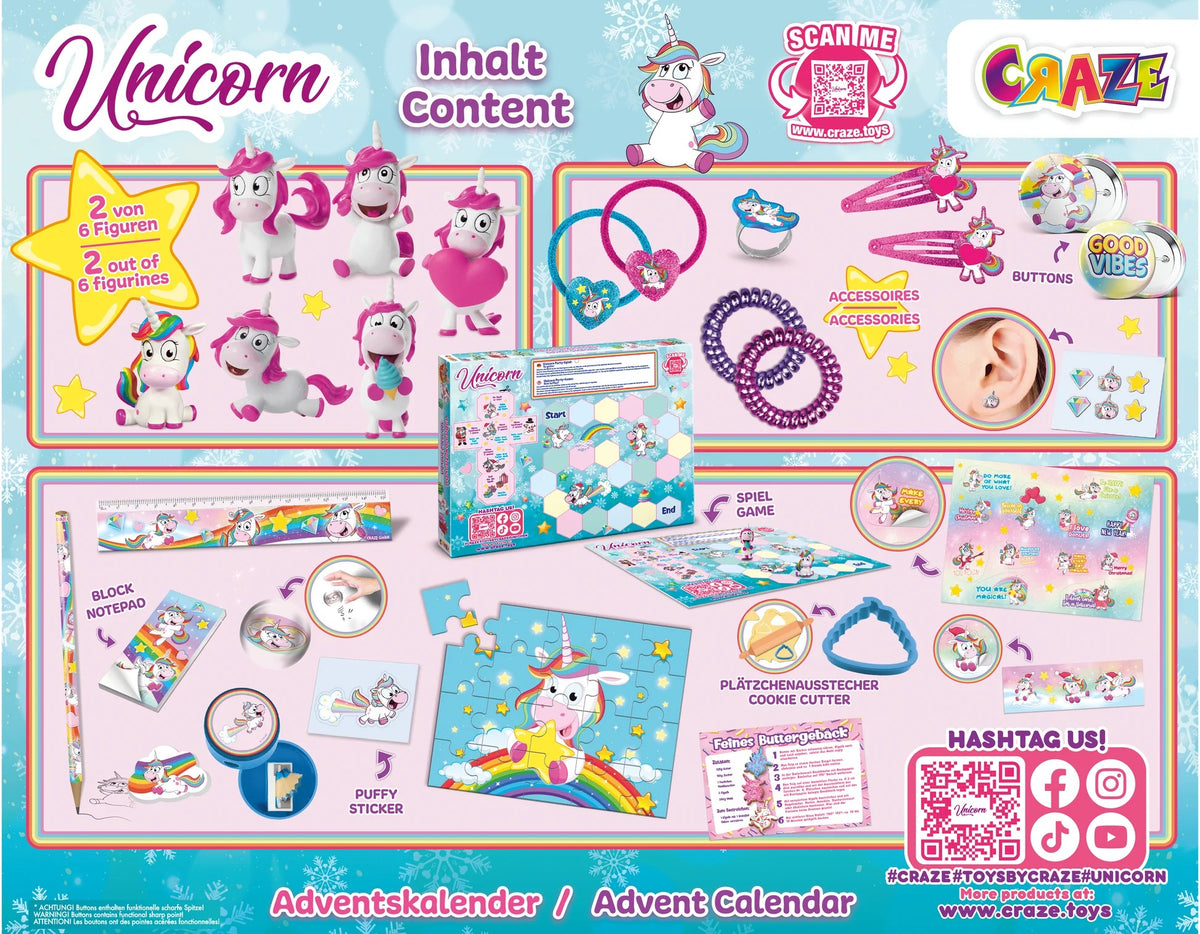 CRAZE Adventskalender Einhorn
