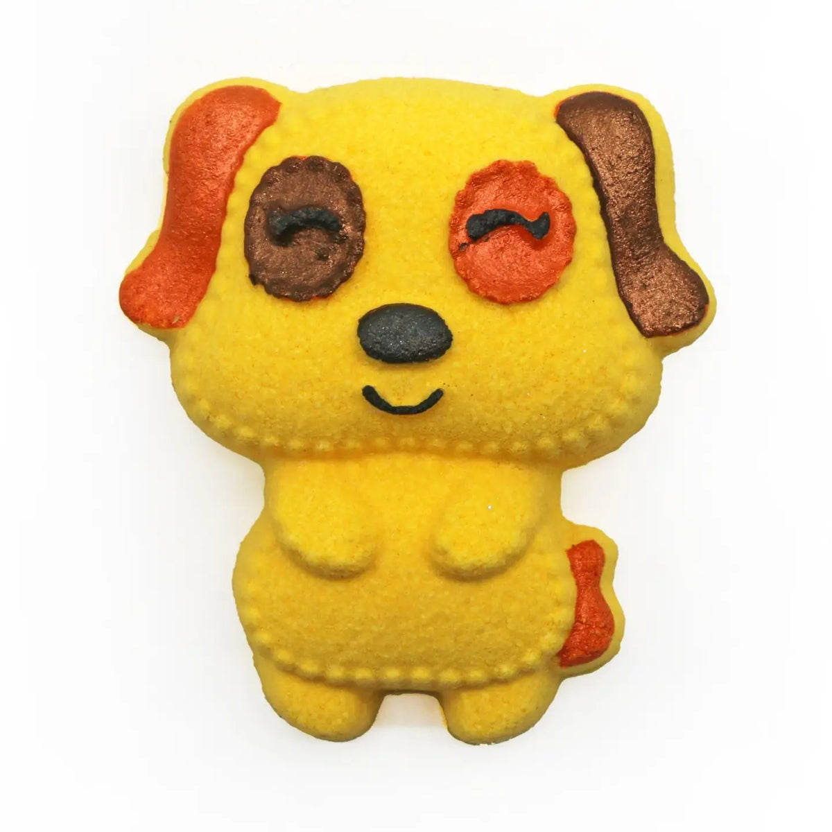 Badekugel Mini handgemacht Hund Gelb