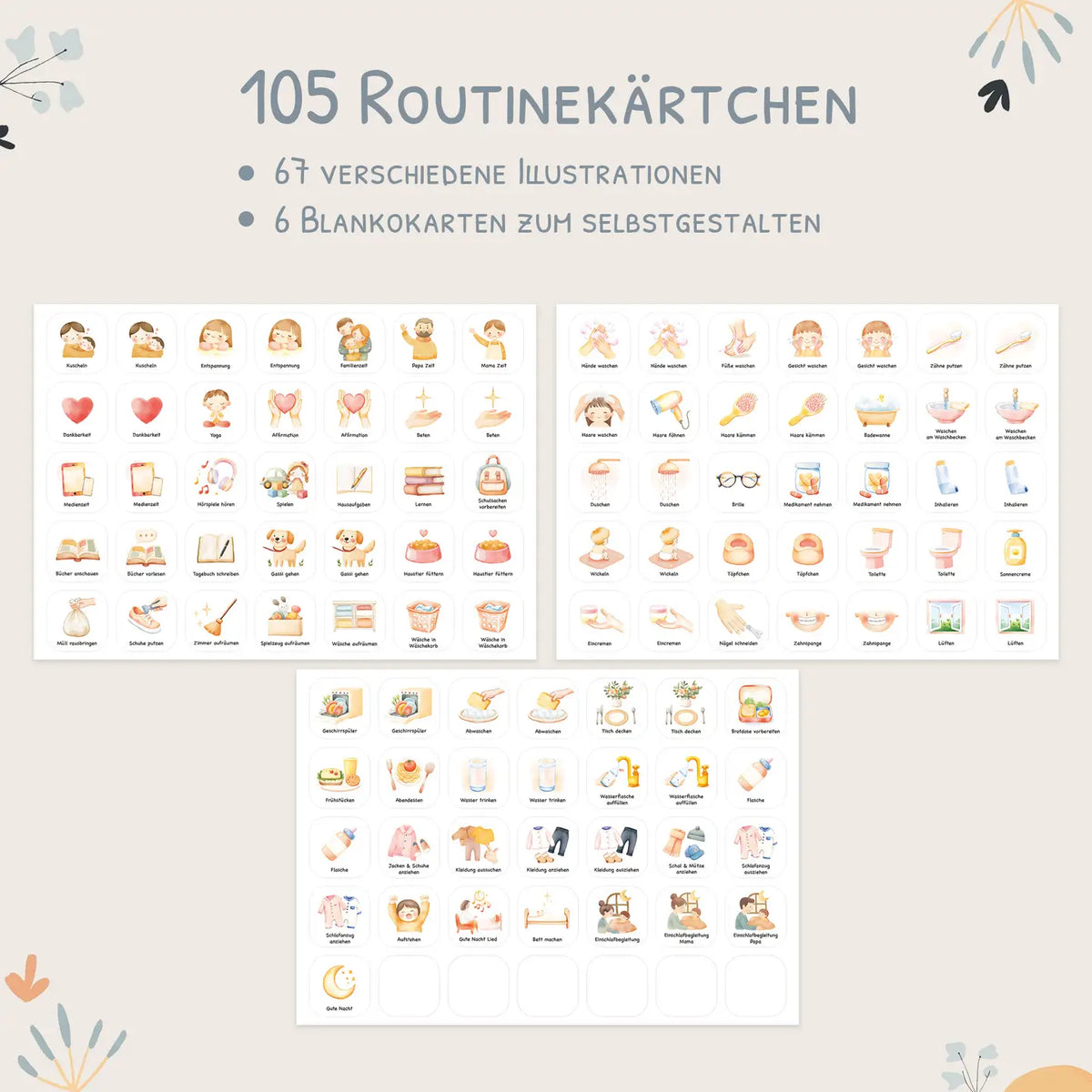 Routineplaner (Morgen & Abend) - Motiv Bagger