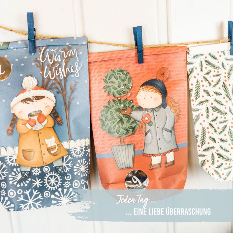 Adventskalender Eiskunst Blau