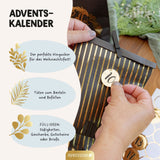 Adventskalender Mix Schwarz Gold