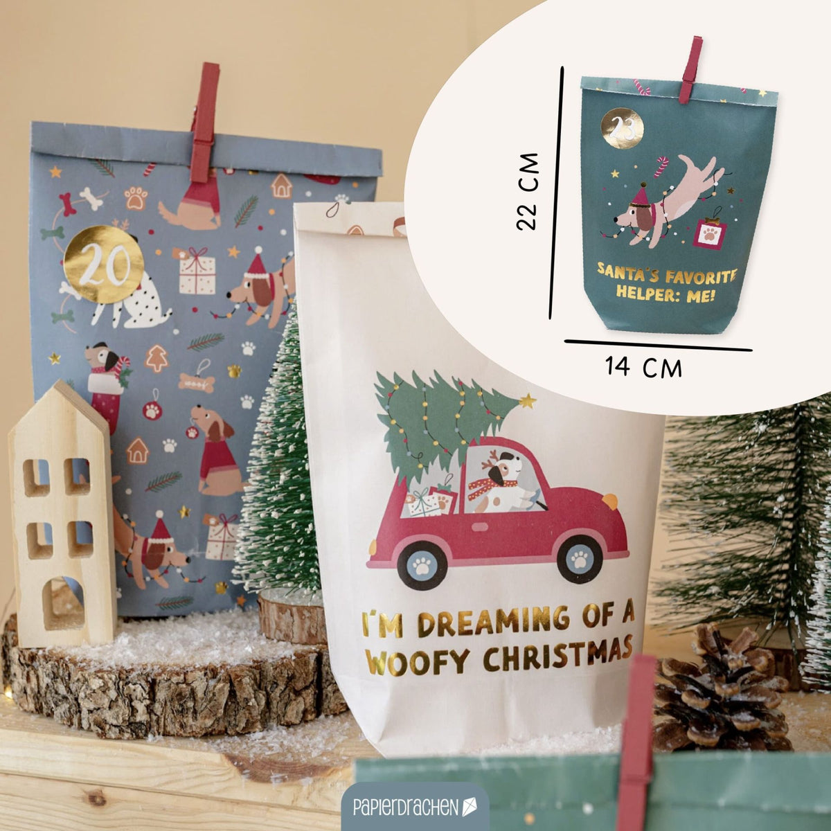 Adventskalender Tüten Hunde