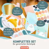 Adventskalender Wintertiere mit Stanzteilen